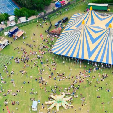 Arial tent image